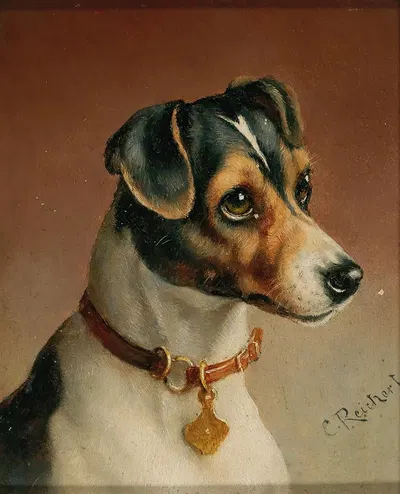 Portrait of a Jack Russel Terrier by Carl Reichert — digital art print download