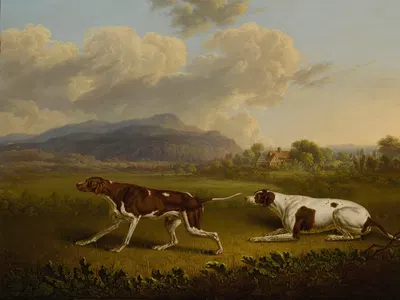 Two Pointers In A Landscape by Чарльз Таун, 1820 — digital art print download
