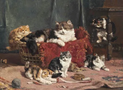 Playtime by Шарль Ван Ден Эйкен, 1910 — digital art print download