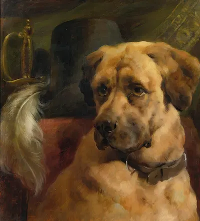The Head Of A Mastiff by Edwin Douglas — digital art print download