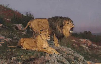 The Lion's Domain by Геза Вастаг, 1893 — digital art print download
