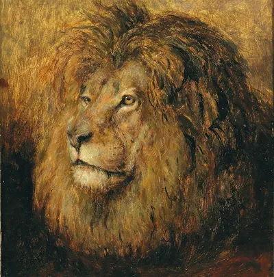 Head of a Lion by Геза Вастаг — digital art print download