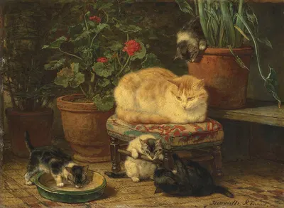 Kittens At Play by Анриэтта Роннер-Книп — digital art print download