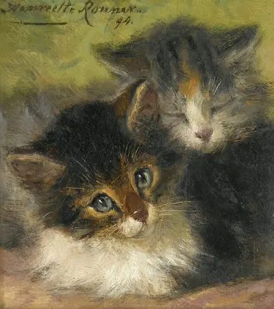 Two Kittens by Анриэтта Роннер-Книп, 1894 — digital art print download