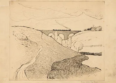 Le viaduc de Saint-Brieuc by Максим Мофра, 1892 — digital art print download