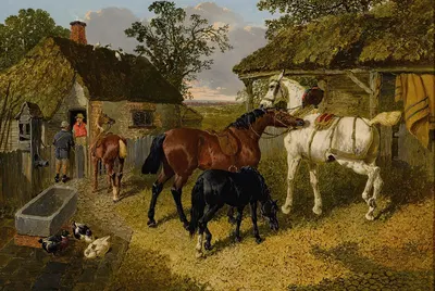 The Stable Yard by John Frederick Herring Jr. — digital art print download
