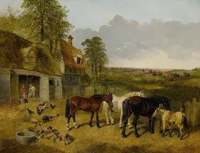 A Peaceful Farmstead by John Frederick Herring Jr. — digital art print download