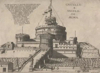 Castello S. Angelo Di Roma by Nicolas Beatrizet, 1602 — digital art print download