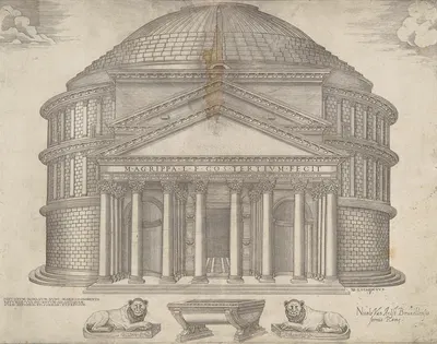 Pantheum Romanum nunc Mariae Cognomento by Nicolas Beatrizet — digital art print download