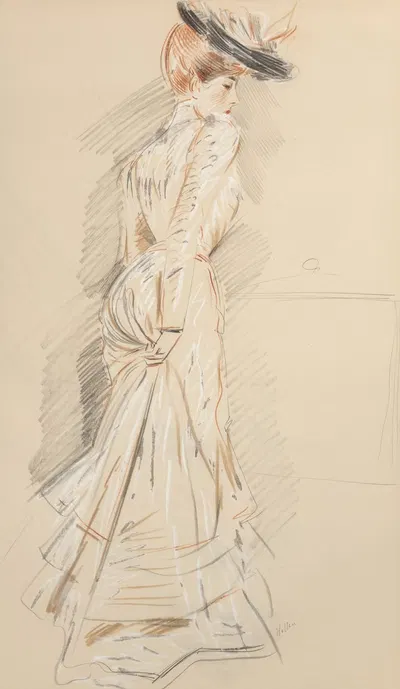 Madame Helleu debout by Поль Сезар Элью — digital art print download