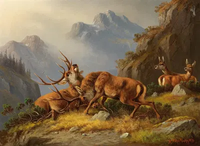 The Fight by Moritz Müller, 1874 — digital art print download