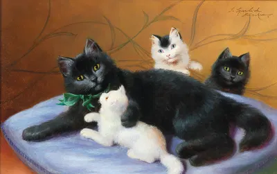 Cat Family by Sophie Sperlich — digital art print download