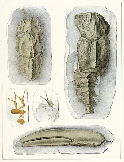 Die crustaceen der böhmischen kreideformation Pl. 3 by Antonín Frič, 1887 — digital art print download