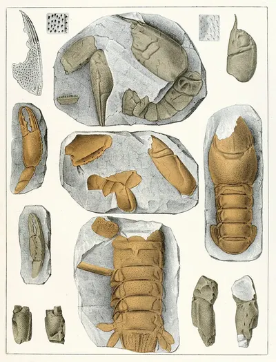 Die crustaceen der böhmischen kreideformation Pl. 5 by Antonín Frič, 1887 — digital art print download