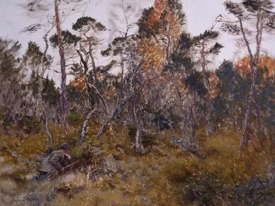 Elk Hunt by Бруно Лильефорс, 1915 — digital art print download