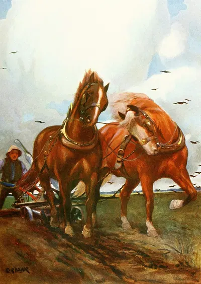 Suffolk Horses by Christopher Clark — digital art print download