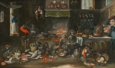 Monkeys in the Kitchen by Circle of Frans Francken the Younger, 1620–1640 — digital art print download