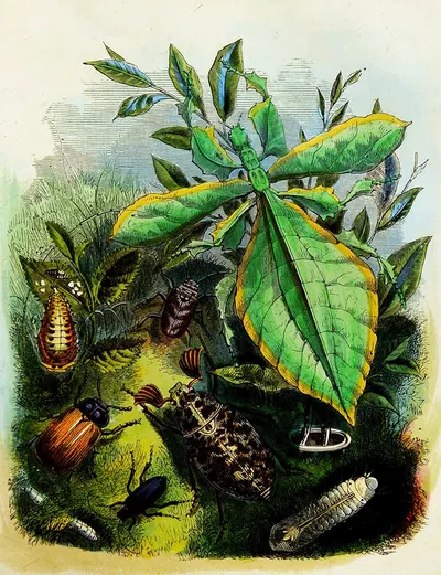 The Butterfly Vivarium or Insect home Pl 6 by Генри Ноэль Хамфрис, 1858 — digital art print download