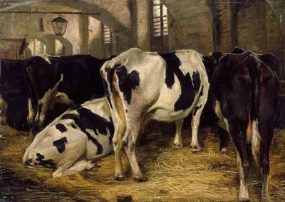 Cowshed by Андерс Аскевольд, 1856 — digital art print download