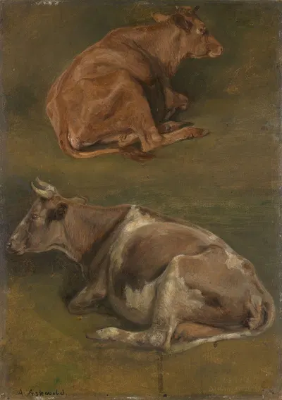 Study of Cows by Андерс Аскевольд, 1861 — digital art print download