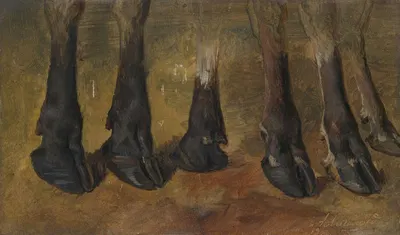 Study of six hooves by Андерс Аскевольд, 1855 — digital art print download