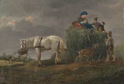 Der Heuwagen by Фридрих Август Маттиас Гаурманн, 1824 — digital art print download