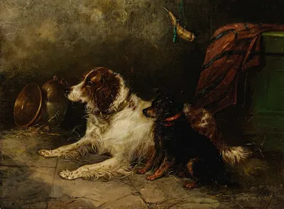 Attentive Friends by George Armfield, 1870 — digital art print download