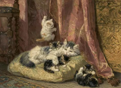 Kittens at Play by Анриэтта Роннер-Книп — digital art print download
