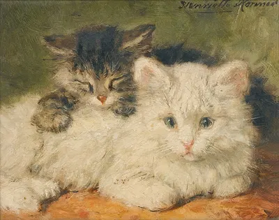 Two Kittens by Анриэтта Роннер-Книп — digital art print download