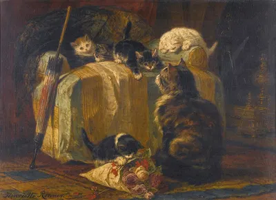 Kittens At Play by Анриэтта Роннер-Книп — digital art print download