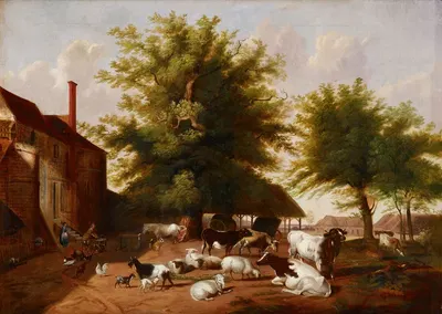 Farmyard Scene by Джейкоб Кокс — digital art print download