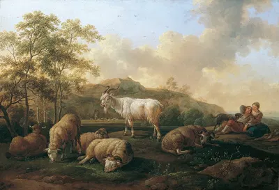 Landschaft mit weidendem Vieh by Joseph Roos the elder, 1765 — digital art print download
