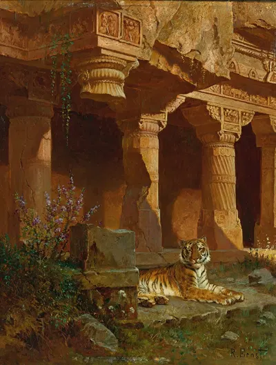 Tiger At Rest by Rudolf Ernst — digital art print download