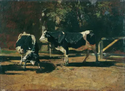 Kühe auf der Weide by Рудольф Рибарц, 1874 — digital art print download