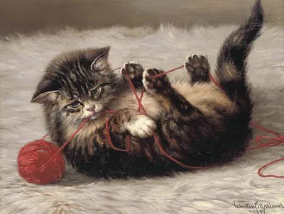 Cat's cradle by Valentine Thomas Garland, 1899 — digital art print download