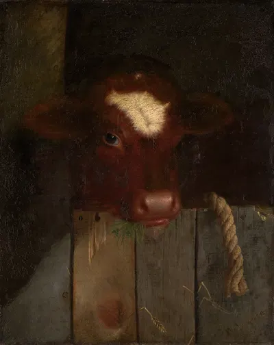 The Family Cow (Calf's Head) by Уильям Мерритт Чейз, 1869 — digital art print download