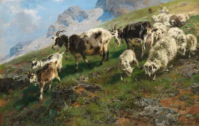 Almabtrieb by Антон Брайт, 1902 — digital art print download