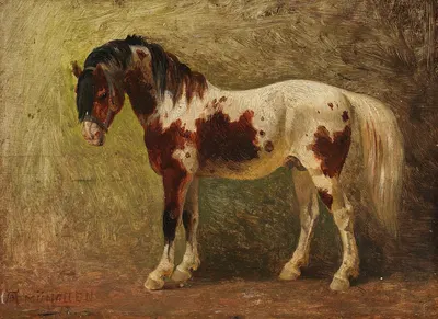 Horse Portrait by Benno Raffael Adam, 1872 — digital art print download
