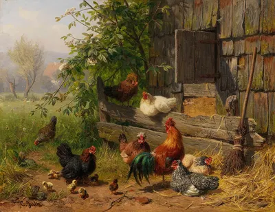 Hühnerhof by Карл Юц — digital art print download