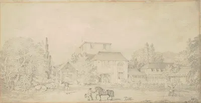 St. Ann's, The Governor's Residence (Trinidad) by Richard Bridgens, 1838 — digital art print download
