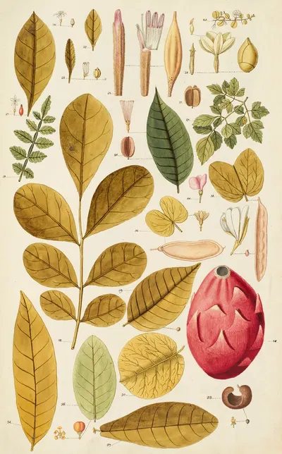 Selectarum stirpium Americanarum historia Pl.260 by Nikolaus Joseph Freiherr von Jacquin, 1780 — digital art print download