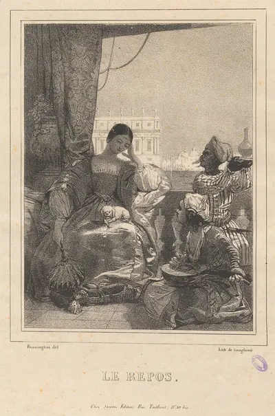 Le Repos by Ричард Паркс Бонингтон, 1826 — digital art print download