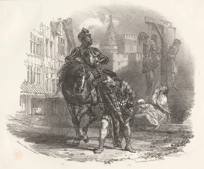 Les Pendus by Ричард Паркс Бонингтон, 1826 — digital art print download
