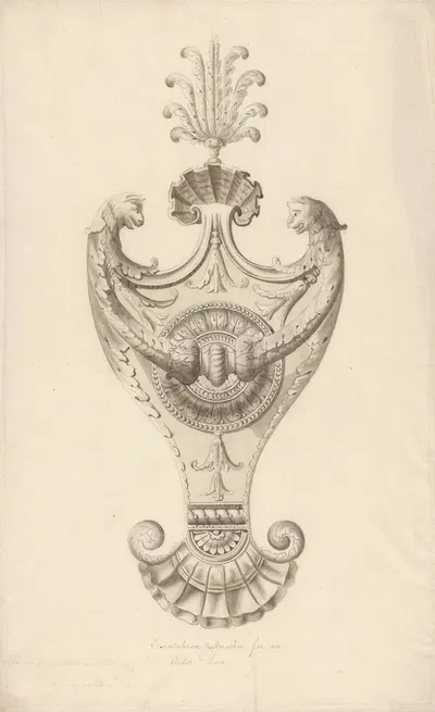 Design for a Door-knocker by Robert Adam — digital art print download