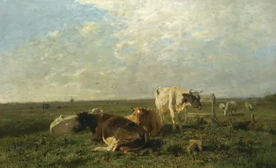 Cattle At Pasture by Anton Mauve — digital art print download