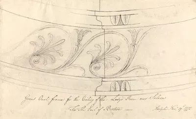 Headfort House, Ireland: Detail of the Lady's Room Ceiling by Роберт Адам, 1772 — digital art print download