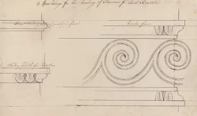 Headfort House: Staircase Moldings by Роберт Адам, 1772 — digital art print download