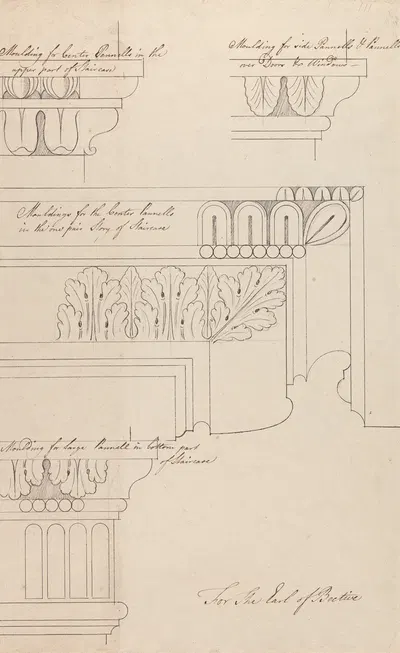 Headfort House: Staircase Moldings by Роберт Адам, 1772 — digital art print download