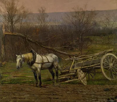 Charrette Attelée D'un Cheval Blanc by Jean-Baptiste Édouard Detaille — digital art print download