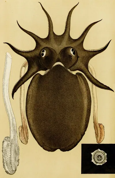 Mollusca V by Frederick McCoy, 1885-1890 — digital art print download